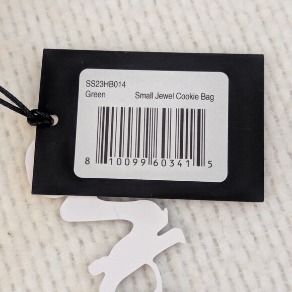 Puppets and Puppets Green Velvet Small Jewel Cookie Bag - Picture 5 of 5